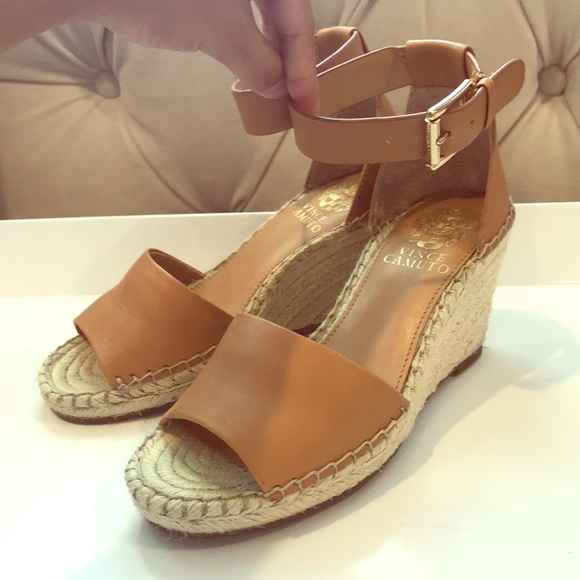 vince camuto leera leather wedge espadrilles